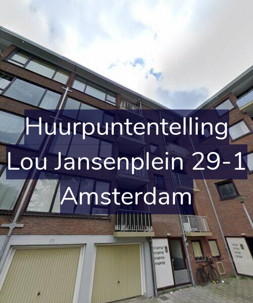 Foto gevel Huurpuntentelling voor Lou Jansenplein 29-1, Amsterdam
