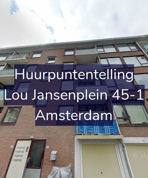Foto gevel Huurpuntentelling voor Lou Jansenplein 45-1, Amsterdam