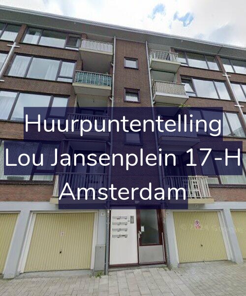 Foto gevel Huurpuntentelling voor Lou Jansenplein 17-H, Amsterdam