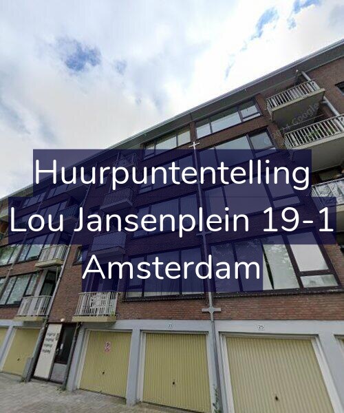 Foto gevel Huurpuntentelling voor Lou Jansenplein 19-1, Amsterdam