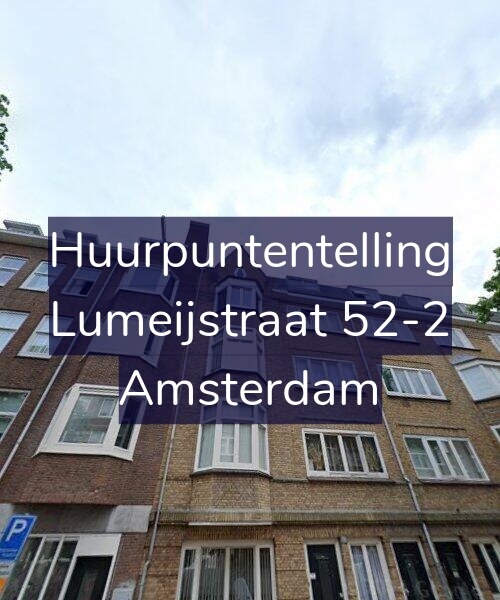Foto gevel Huurpuntentelling voor Lumeijstraat 52-2, Amsterdam