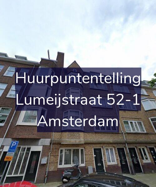 Foto gevel Huurpuntentelling voor Lumeijstraat 52-1, Amsterdam