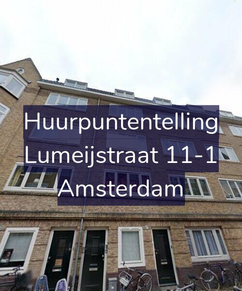 Foto gevel Huurpuntentelling voor Lumeijstraat 11-1, Amsterdam