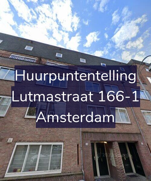 Foto gevel Huurpuntentelling voor Lutmastraat 166-1, Amsterdam
