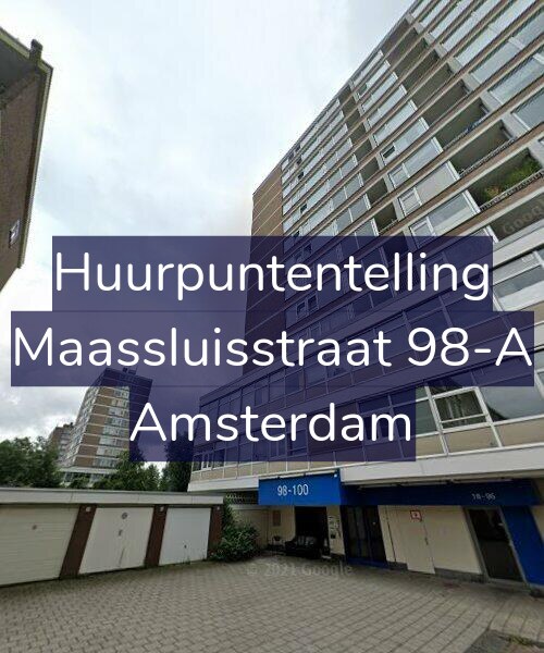 Foto gevel Huurpuntentelling voor Maassluisstraat 98-A, Amsterdam