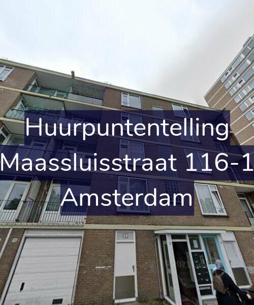 Foto gevel Huurpuntentelling voor Maassluisstraat 116-1, Amsterdam