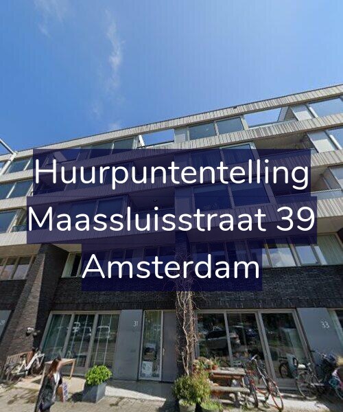 Foto gevel Huurpuntentelling voor Maassluisstraat 39, Amsterdam