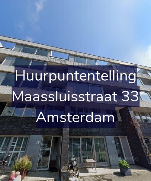 Foto gevel Huurpuntentelling voor Maassluisstraat 33, Amsterdam