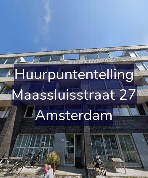 Foto gevel Huurpuntentelling voor Maassluisstraat 27, Amsterdam