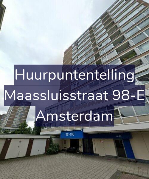 Foto gevel Huurpuntentelling voor Maassluisstraat 98-E, Amsterdam