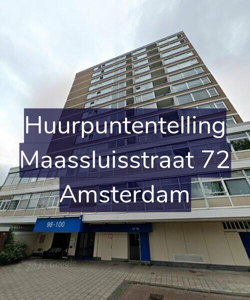Foto gevel Huurpuntentelling voor Maassluisstraat 72, Amsterdam