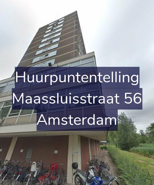 Foto gevel Huurpuntentelling voor Maassluisstraat 56, Amsterdam