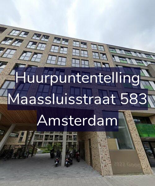 Foto gevel Huurpuntentelling voor Maassluisstraat 583, Amsterdam