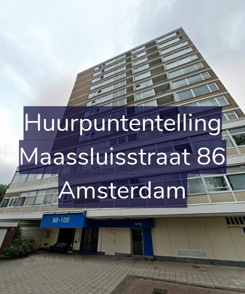 Foto gevel Huurpuntentelling voor Maassluisstraat 86, Amsterdam