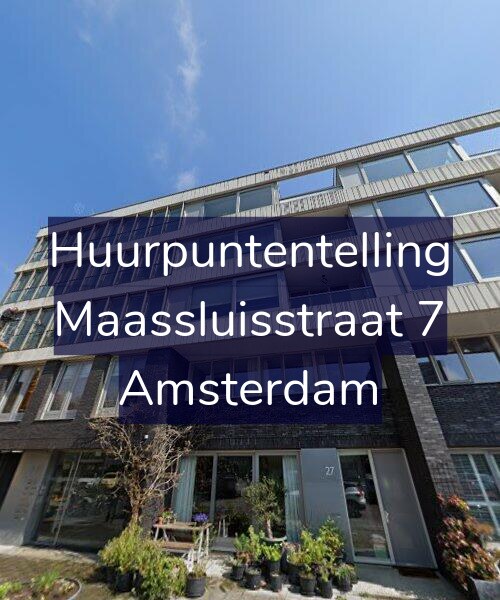 Foto gevel Huurpuntentelling voor Maassluisstraat 7, Amsterdam