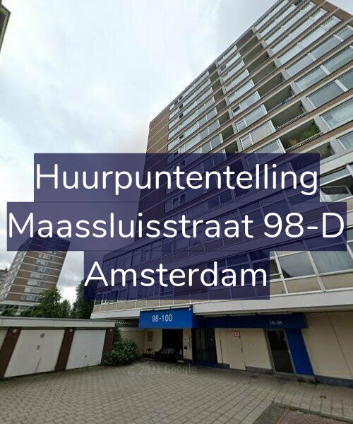 Foto gevel Huurpuntentelling voor Maassluisstraat 98-D, Amsterdam