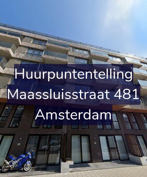 Foto gevel Huurpuntentelling voor Maassluisstraat 481, Amsterdam