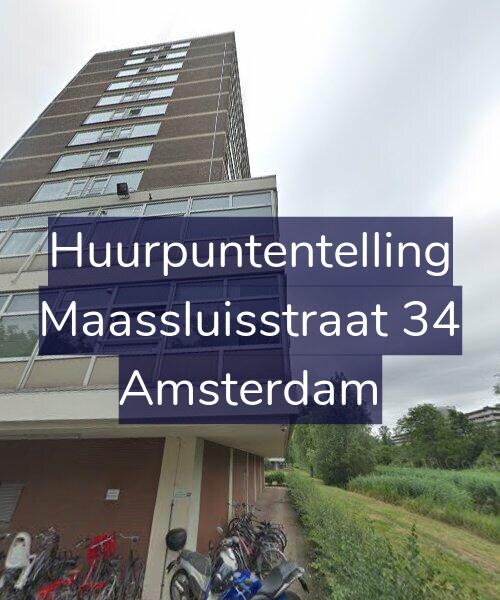Foto gevel Huurpuntentelling voor Maassluisstraat 34, Amsterdam