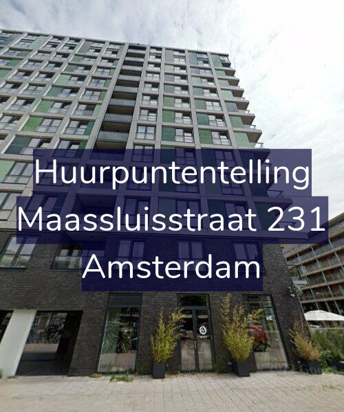 Foto gevel Huurpuntentelling voor Maassluisstraat 231, Amsterdam