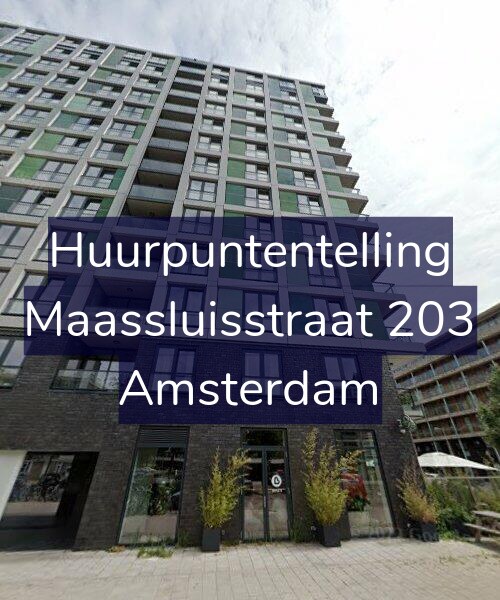 Foto gevel Huurpuntentelling voor Maassluisstraat 203, Amsterdam
