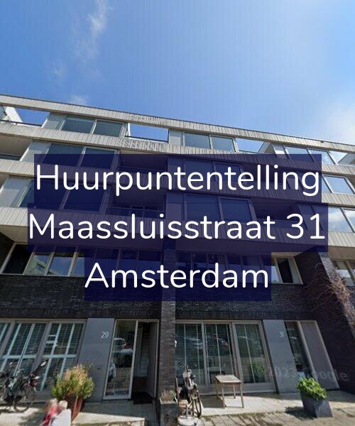 Foto gevel Huurpuntentelling voor Maassluisstraat 31, Amsterdam
