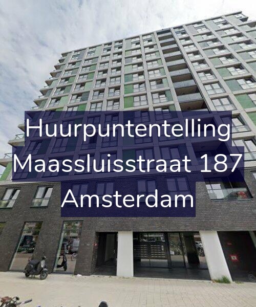 Foto gevel Huurpuntentelling voor Maassluisstraat 187, Amsterdam