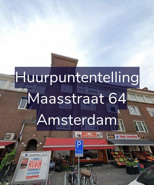 Foto gevel Huurpuntentelling voor Maasstraat 64, Amsterdam