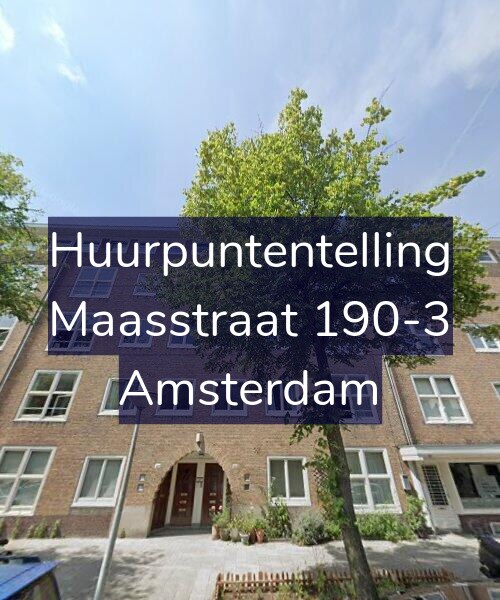 Foto gevel Huurpuntentelling voor Maasstraat 190-3, Amsterdam