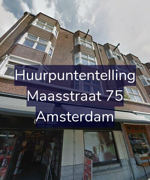 Foto gevel Huurpuntentelling voor Maasstraat 75, Amsterdam