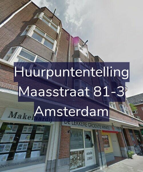 Foto gevel Huurpuntentelling voor Maasstraat 81-3, Amsterdam