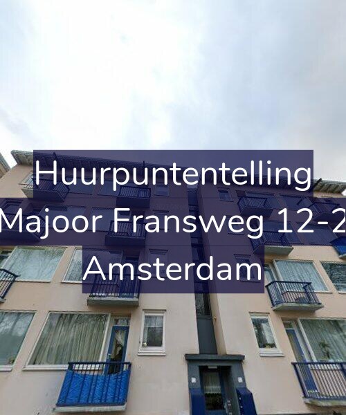 Foto gevel Huurpuntentelling voor Majoor Fransweg 12-2, Amsterdam