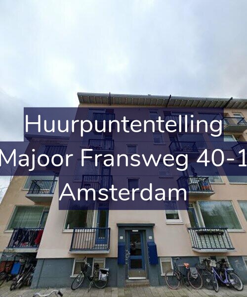 Foto gevel Huurpuntentelling voor Majoor Fransweg 40-1, Amsterdam