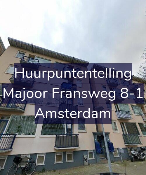 Foto gevel Huurpuntentelling voor Majoor Fransweg 8-1, Amsterdam