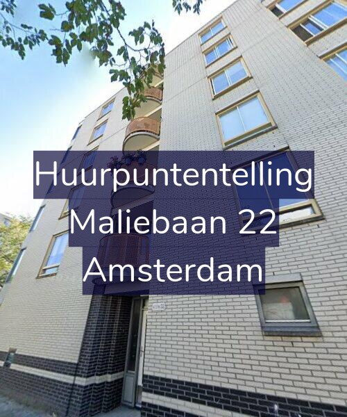 Foto gevel Huurpuntentelling voor Maliebaan 22, Amsterdam