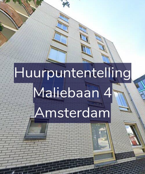 Foto gevel Huurpuntentelling voor Maliebaan 4, Amsterdam