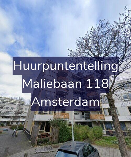 Foto gevel Huurpuntentelling voor Maliebaan 118, Amsterdam