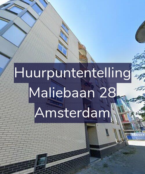 Foto gevel Huurpuntentelling voor Maliebaan 28, Amsterdam