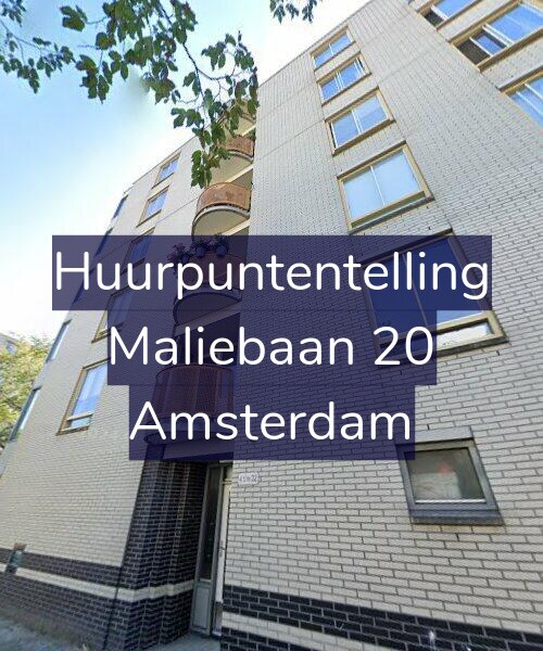 Foto gevel Huurpuntentelling voor Maliebaan 20, Amsterdam