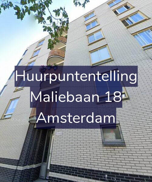 Foto gevel Huurpuntentelling voor Maliebaan 18, Amsterdam