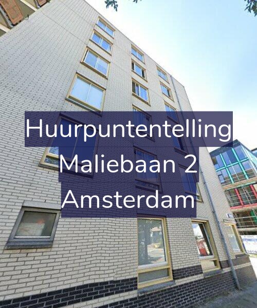 Foto gevel Huurpuntentelling voor Maliebaan 2, Amsterdam