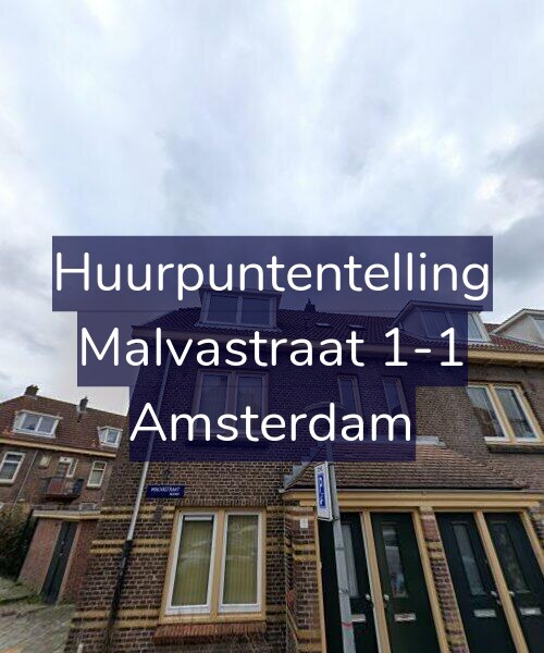 Foto gevel Huurpuntentelling voor Malvastraat 1-1, Amsterdam