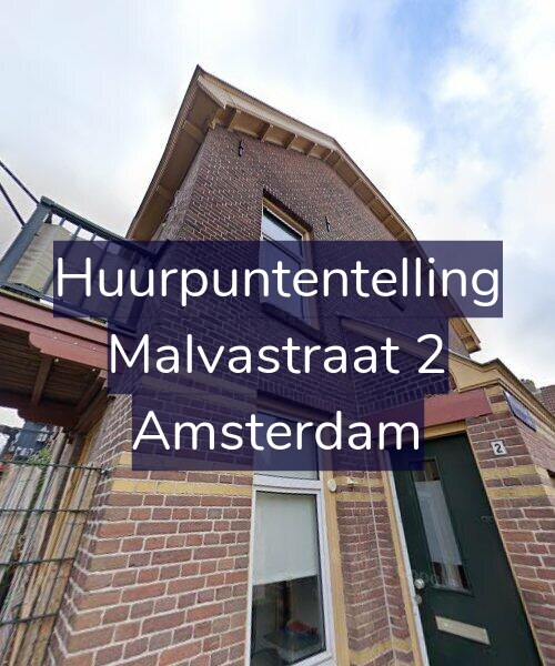 Foto gevel Huurpuntentelling voor Malvastraat 2, Amsterdam