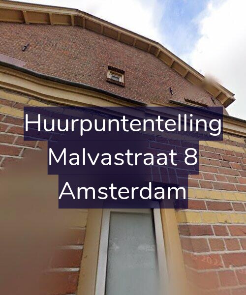 Foto gevel Huurpuntentelling voor Malvastraat 8, Amsterdam