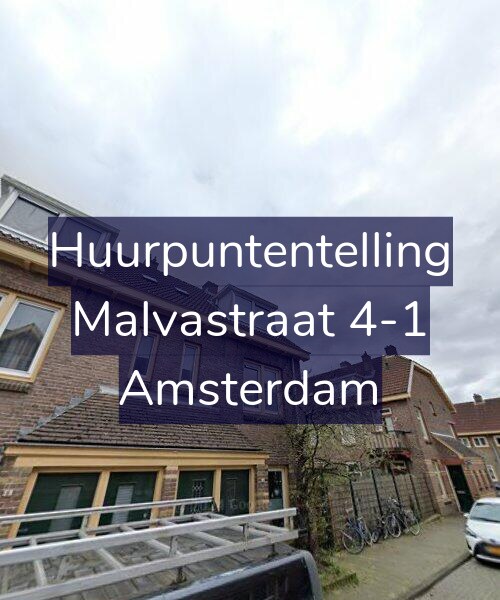 Foto gevel Huurpuntentelling voor Malvastraat 4-1, Amsterdam