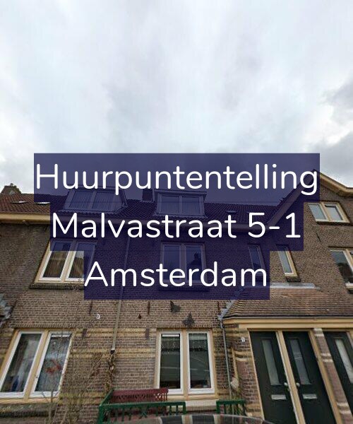 Foto gevel Huurpuntentelling voor Malvastraat 5-1, Amsterdam