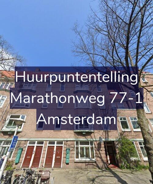 Foto gevel Huurpuntentelling voor Marathonweg 77-1, Amsterdam