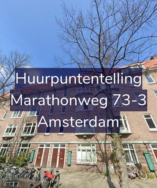 Foto gevel Huurpuntentelling voor Marathonweg 73-3, Amsterdam