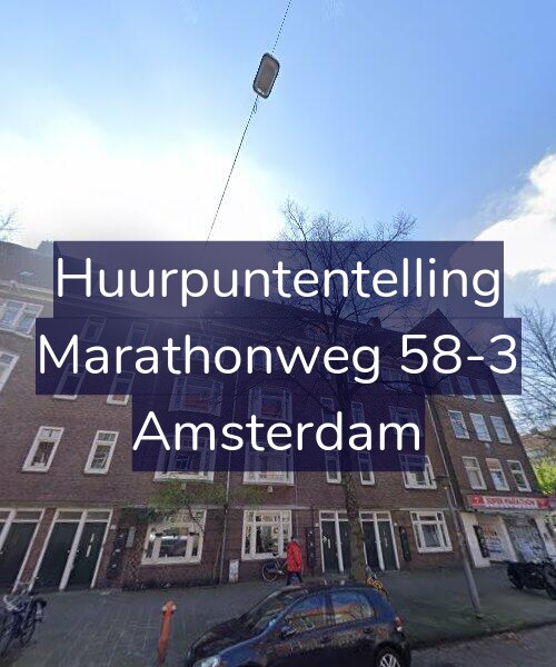 Foto gevel Huurpuntentelling voor Marathonweg 58-3, Amsterdam
