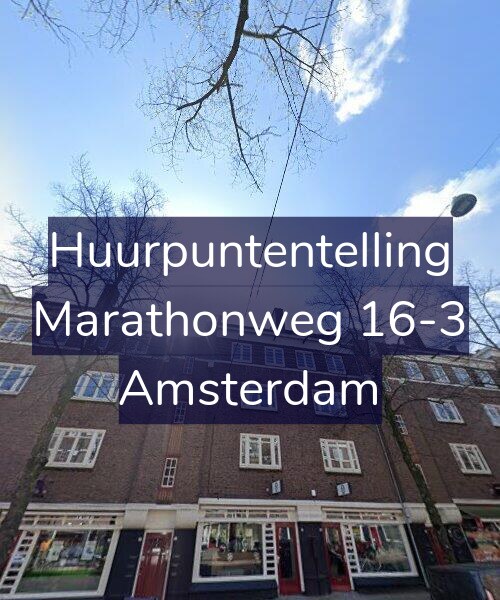 Foto gevel Huurpuntentelling voor Marathonweg 16-3, Amsterdam