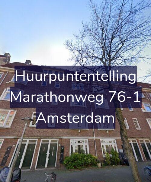 Foto gevel Huurpuntentelling voor Marathonweg 76-1, Amsterdam